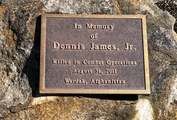 DENNIS JAMES, JR. WAR MEMORIAL PLAQUE