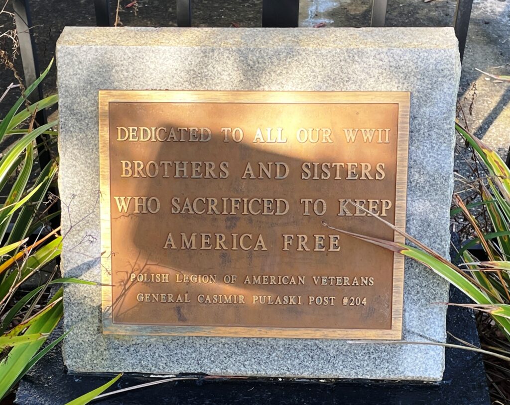 POLISH LEGION WORLD WAR II MEMORIAL PLAQUE