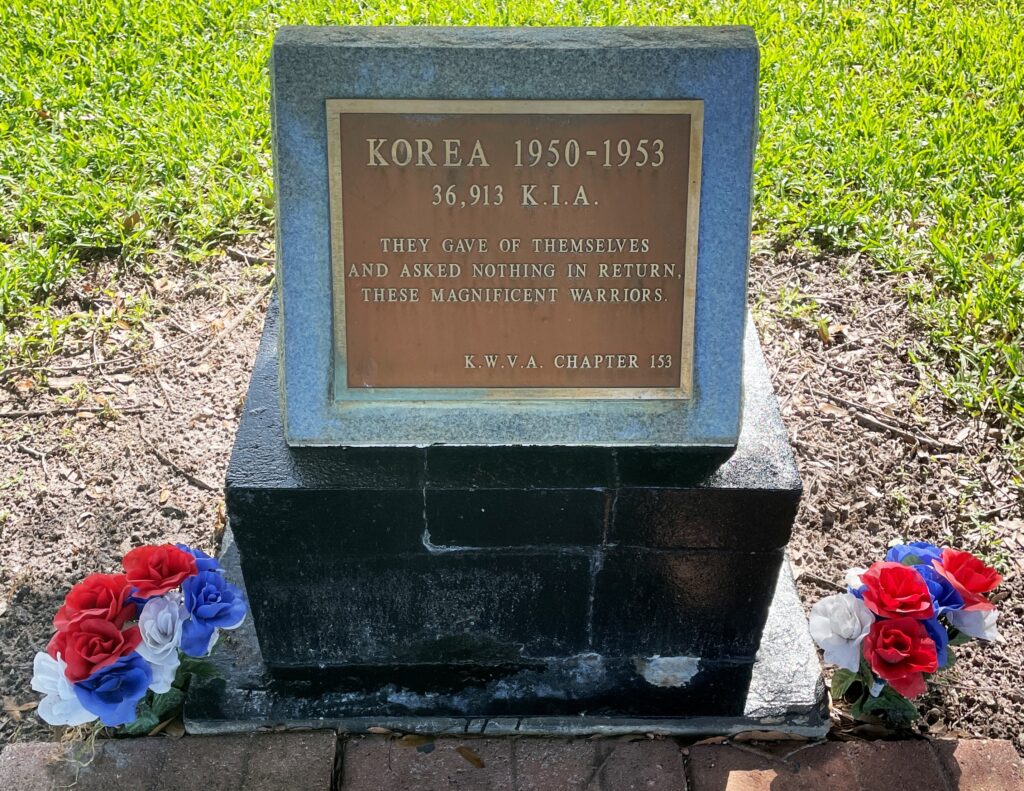 K.W.V.A. CHAPTER 153 KOREA 1950-1953 WAR MEMORIAL