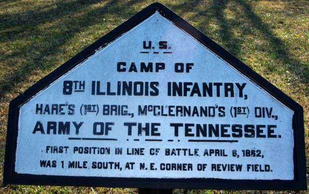 CAMP OF 8TH ILLINOIS INFANTRY MEMORIAL PLAQUE