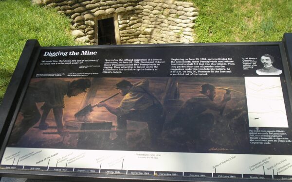 DIGGING THE MINE WAR MEMORIAL PANEL