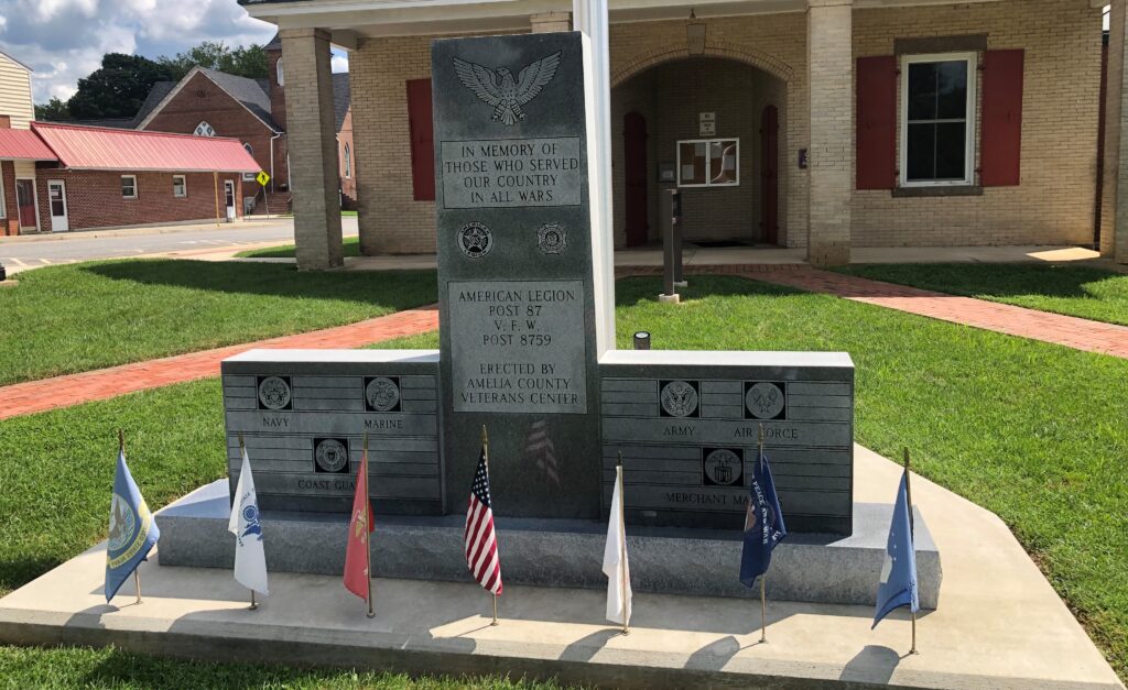 AMELIA COUNTY VETERANS CENTER WAR MEMORIAL FRONT