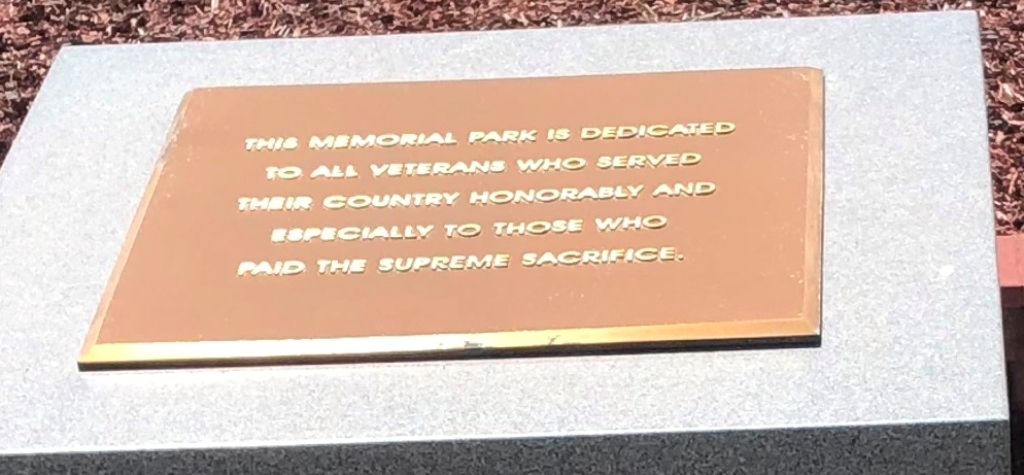SOUTH HILL, VIRGINIA VETERANS MEMORIAL PARK PLAQUE A