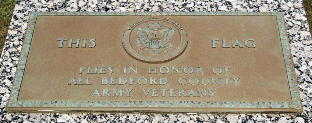 BEDFORD AND FULTON COUNTIES VETERANS MEMORIAL PLAQUE C