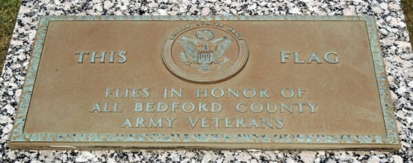 BEDFORD AND FULTON COUNTIES VETERANS MEMORIAL PLAQUE C