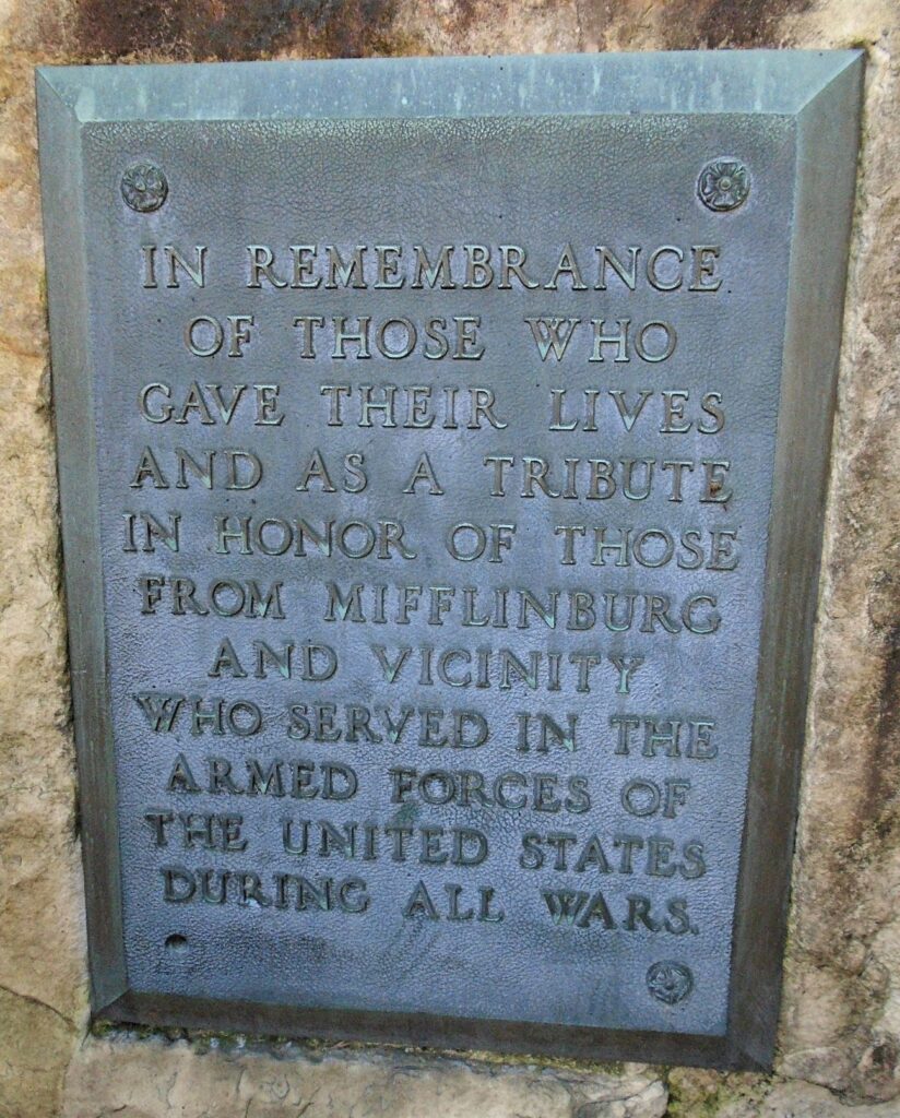 MIFFINBURG AND VICINITY ALL WARS VETERANS MEMORIAL