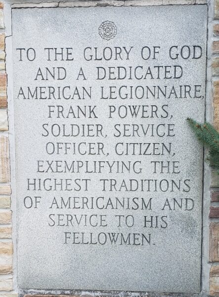 DEDICATED TO THE GLORY OF GOD WAR MEMORIAL STONE B
