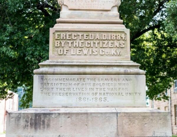 LEWIS COUNTY CIVIL WAR MEMORIAL DEDICATION STONE