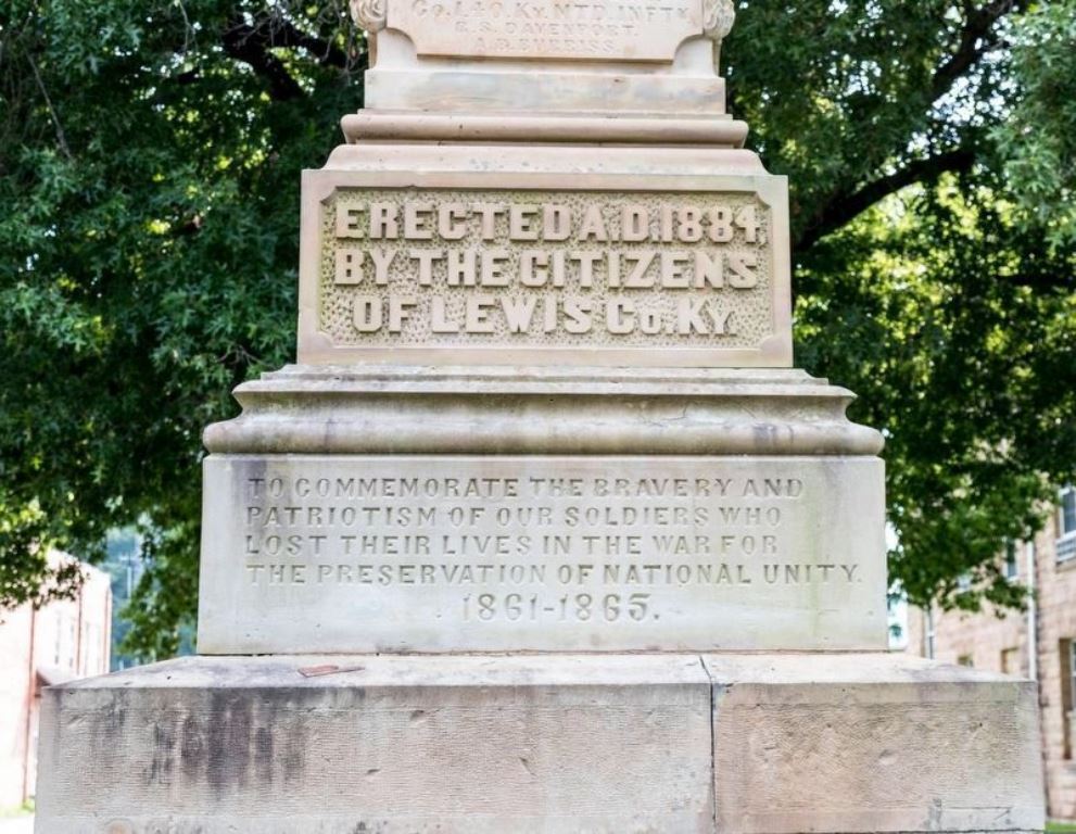 LEWIS COUNTY CIVIL WAR MEMORIAL DEDICATION STONE