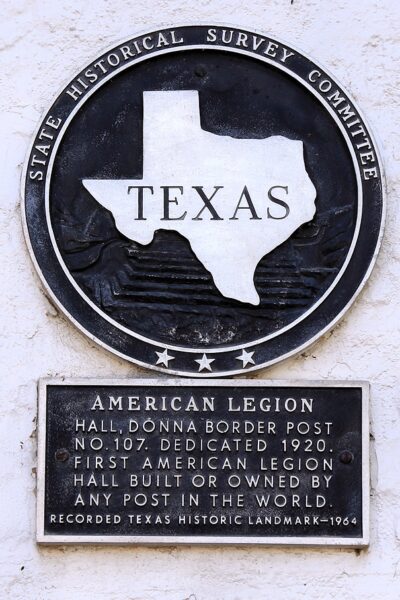 AMERICAN LEGION HALL MEMORIAL PLAQUE
