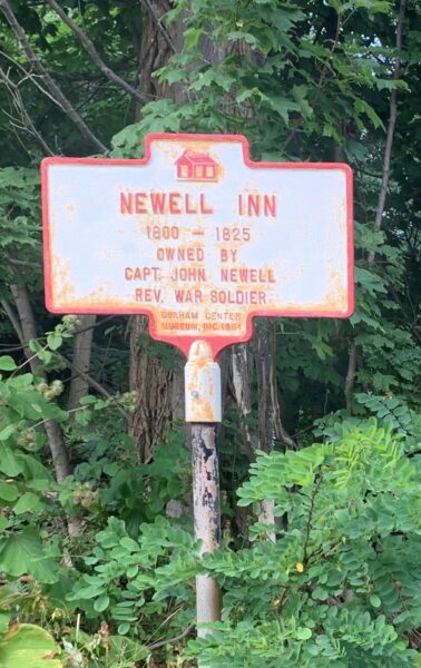 NEWELL INN REVOLUTIONARY WAR MEMORIAL MARKER