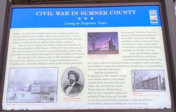 CIVIL WAR IN SUMNER COUNTY WAR MEMORIAL PLAQUE