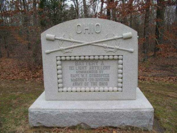 BATTERY A, 1ST OHIO LIGHT ARTILLERY WAR MEMORIAL