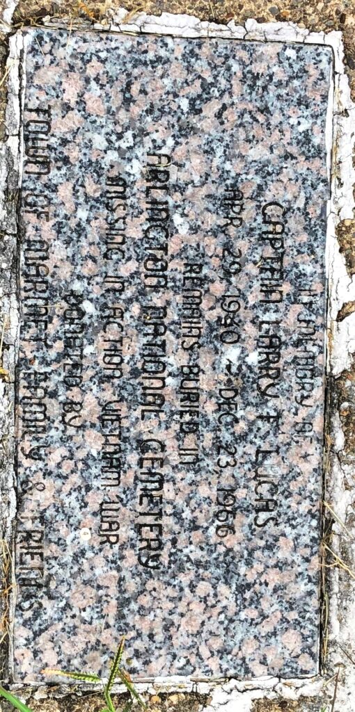 CAPTAIN LARRY F. LUCAS WAR MEMORIAL TABLET