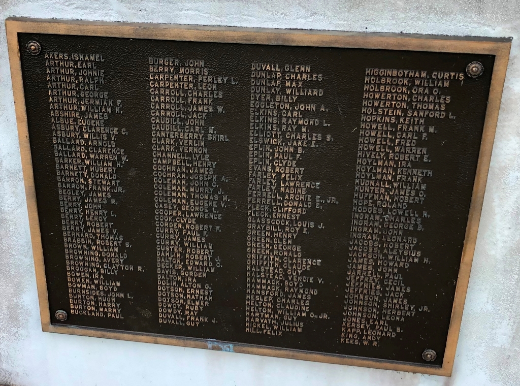 CHARLESTON WORLD WAR II MEMORIAL PLAQUE B