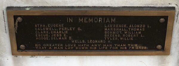 CHARLESTON WORLD WAR II MEMORIAL PLAQUE A