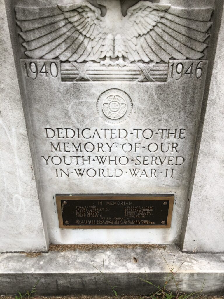 CHARLESTON WORLD WAR II MEMORIAL CENTER STONE