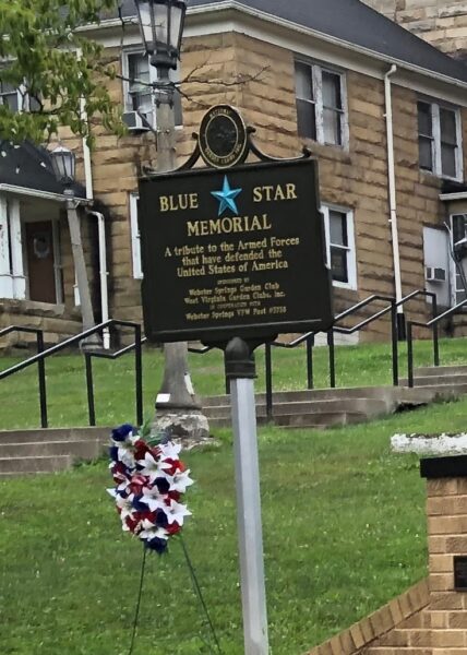 WEBSTER SPRINGS BLUE STAR MEMORIAL MARKER