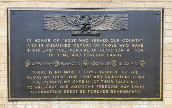 BARRACKVILLE WAR VETERANS MEMORIAL PLAQUE