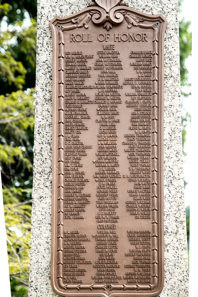 MOUNT HOPE CAUSE OF WORLD DEMOCRACY WAR MEMORIAL PLAQUE B