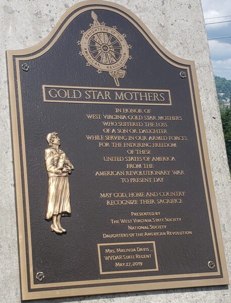 WEST VIRGINIA GOLD STAR MOTHERS MEMORIAL PLAQUE