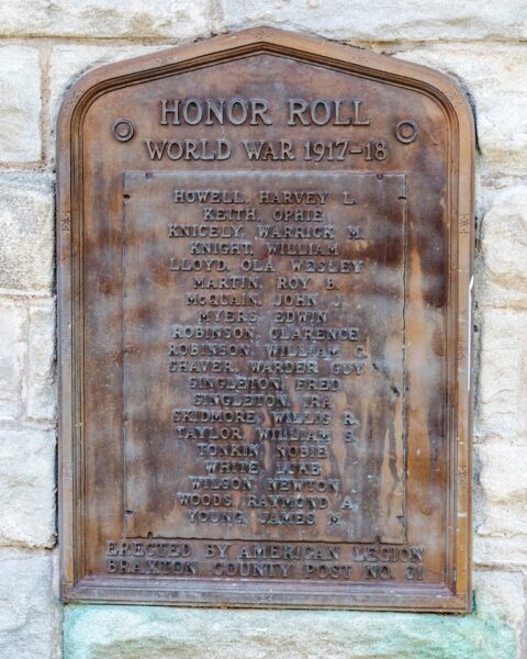 AMERICAN LEGION POST NO. 31 WORLD WAR MEMORIAL PL;AQUE B