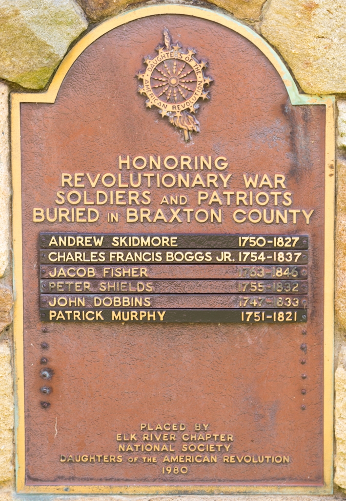 HONORING BRAXTON COUNTY REVOLUTIONARY WAR SOLDIERS MEMORIAL PLAQUE