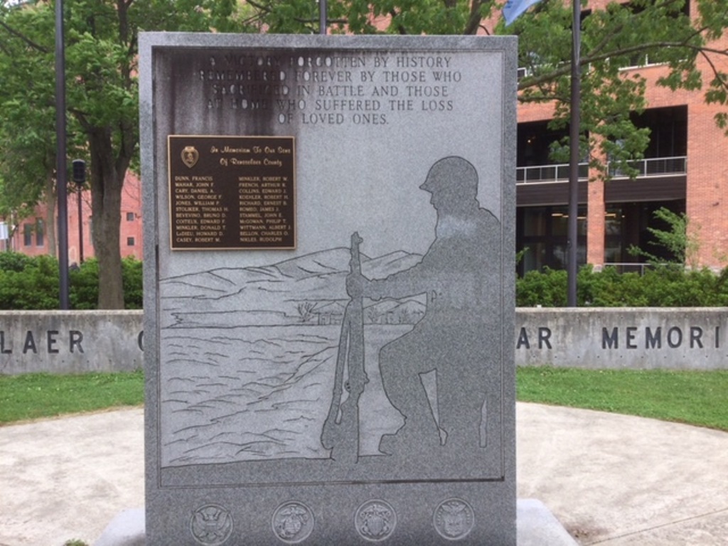 RENSSELAER COUNTY KOREAN WAR MEMORIAL FRONT