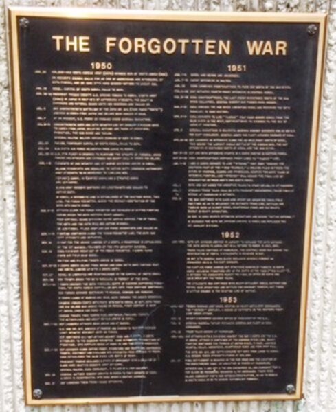 RENSSELAER COUNTY KOREAN WAR MEMORIAL PLAQUE E