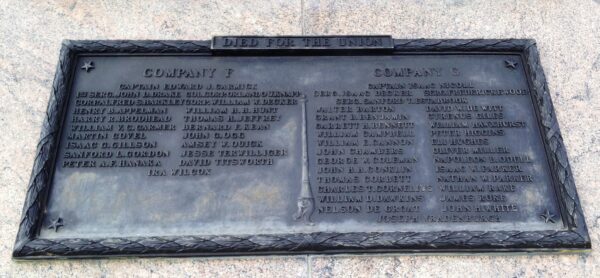 124TH NEW YORK VOLUNTEER INFANTRY REGIMENT MEMORIAL PLAQUE D