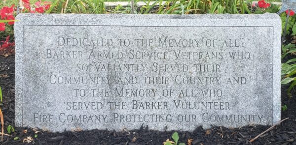 BARKER ARMED SERVICE VETERANS MEMORIAL CLOSE-UP
