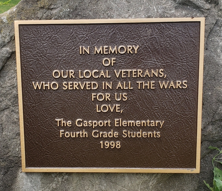 GASPORT ELEMENTARY FOURT GRADE STUDENTS VETERANS MEMORIAL