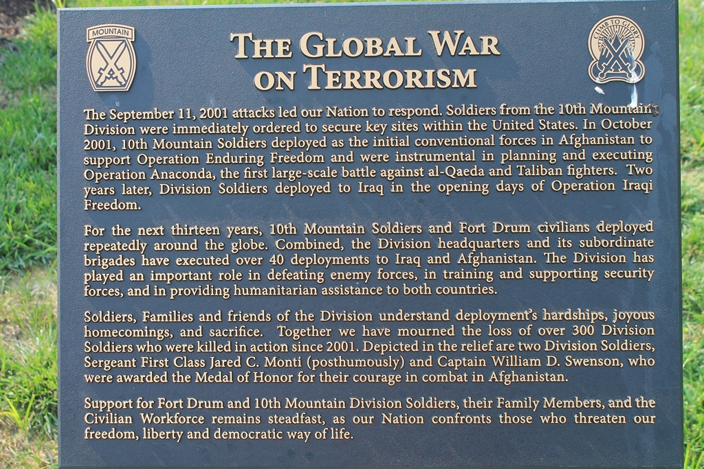 THE GLOBAL WAR ON TERRORISM MEMORIAL PLAQUE