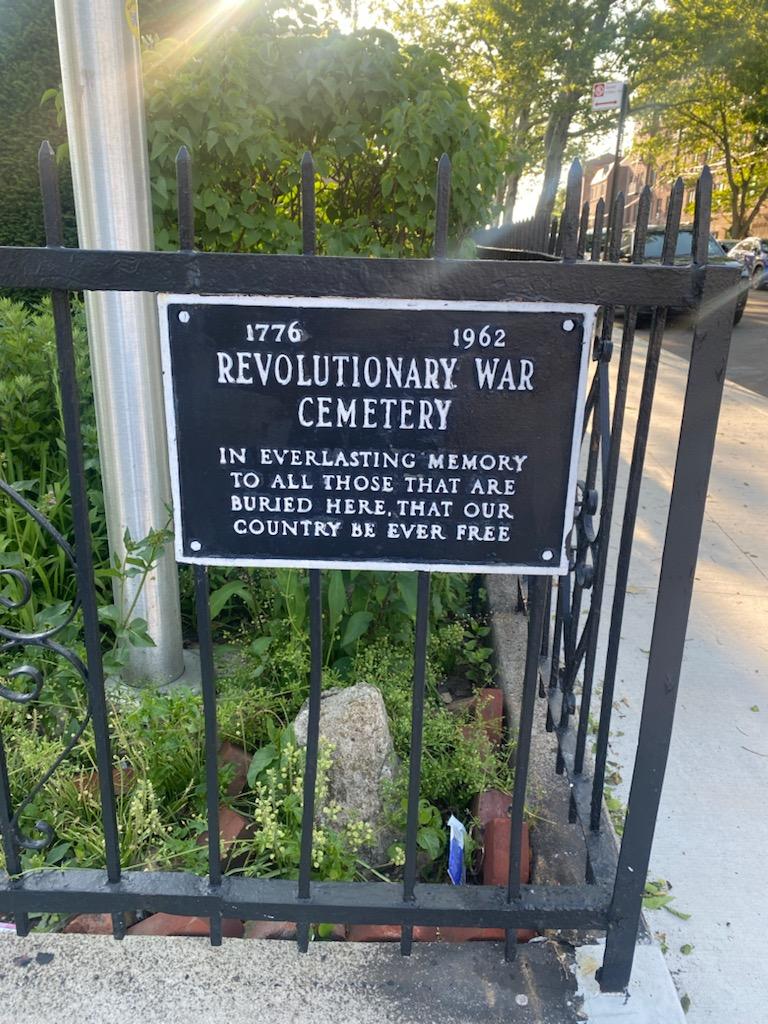 REVOLUTIONARY WAR CEMETERY TO ALL THOSE MEMORIAL PLAQUE