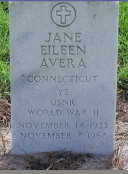 JANE EILEEN AVERA WAR MEMORIAL CEMETERY STONE