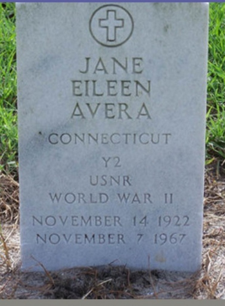 JANE EILEEN AVERA WAR MEMORIAL CEMETERY STONE