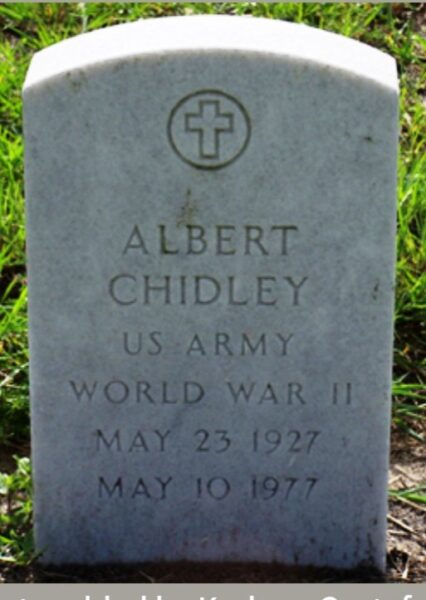 ALBERT CHIDLEY WAR MEMORIAL CEMETERY STONE