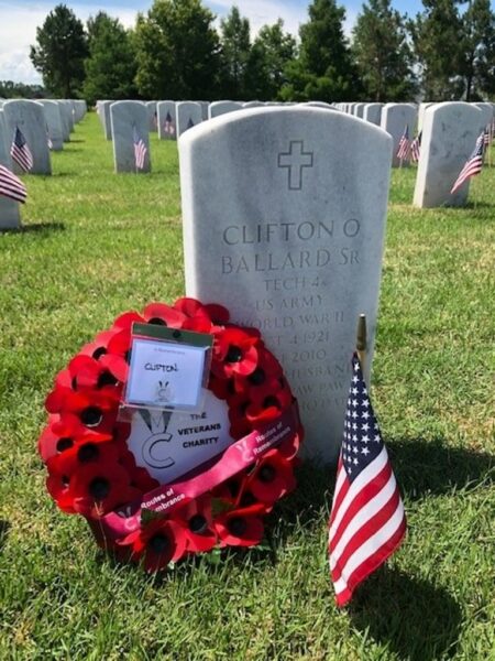 CLIFTON O BALLARD SR WAR MEMORIAL CEMETERY STONE