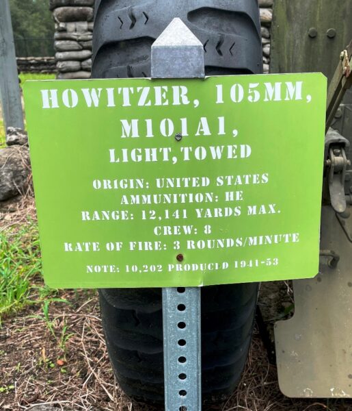 HOWITZER, 105MM, M101A1, LIGHT, TOWED MEMORIAL PLAQUE