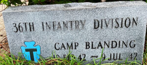 CAMP BLANDING 36TH INFANTRY DIVISION WAR MEMORIAL STONE