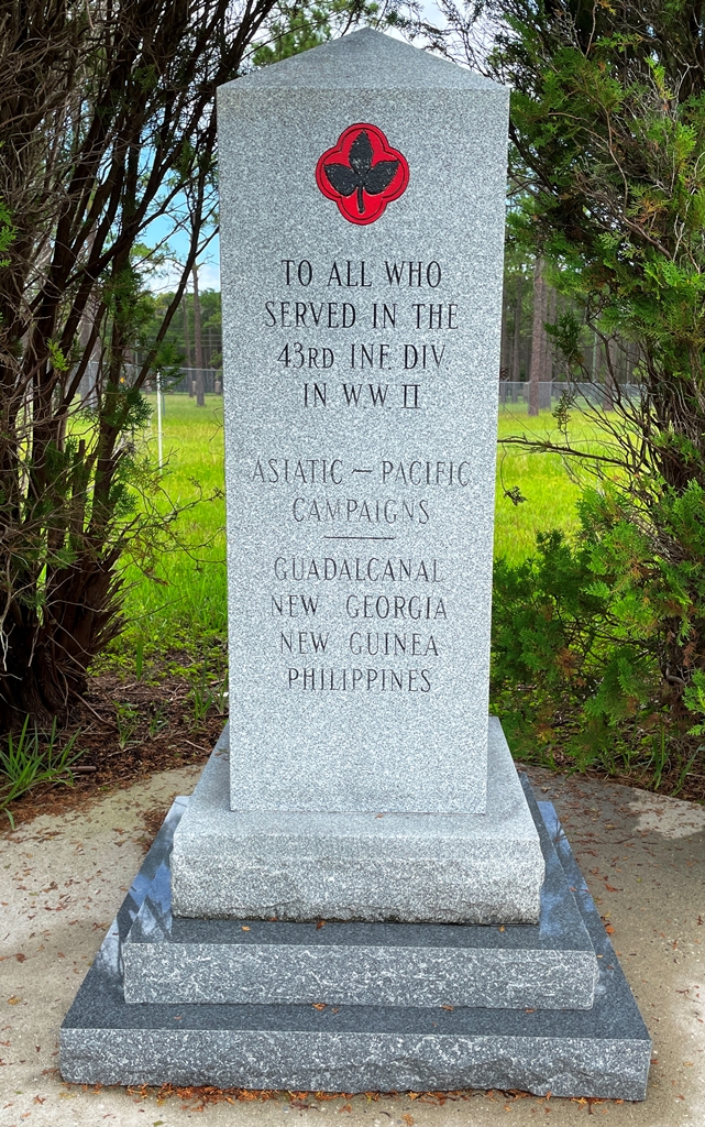 CAMP BLANDING 43RD INFANTRY DIVISION WAR MEMORIAL