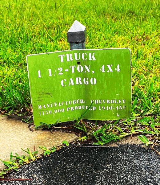 TRUCK 1 1/2TON, 4X4 CARGO MEMORIAL PLAQUE