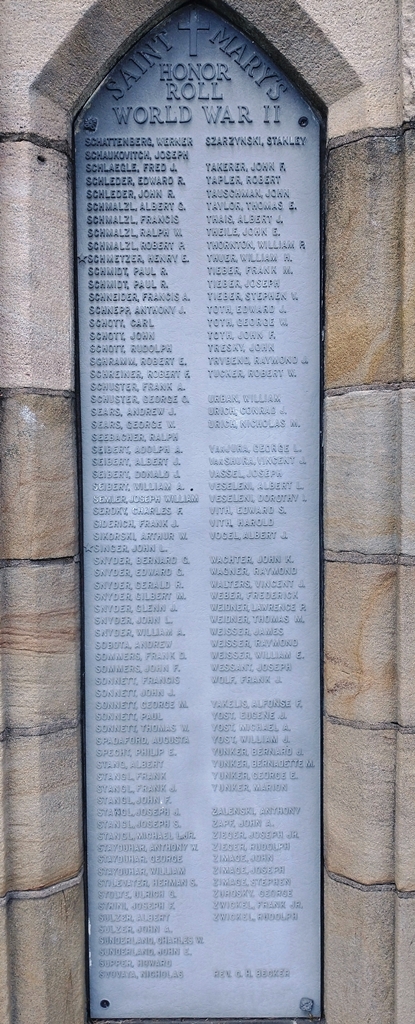 SAINT MARYS HONOR ROLL WORLD WAR II MEMORIAL STONE D
