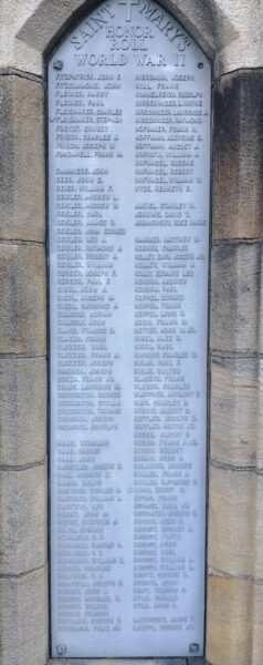 SAINT MARYS HONOR ROLL WORLD WAR II MEMORIAL STONE B