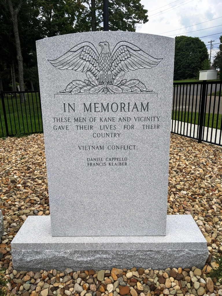 KANE AND VICINITY ULTIMATE SACRIFICE WAR MEMORIAL STONE C