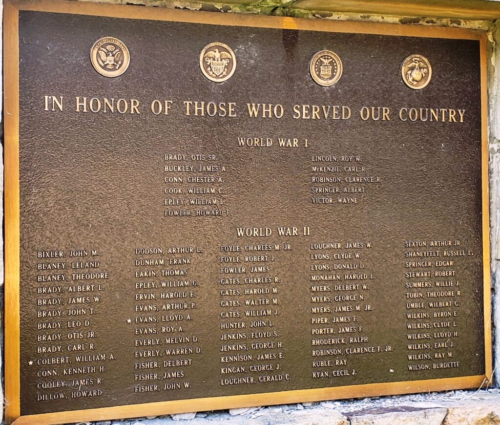 SMITHFIELD WAR VETERANS MEMORIAL PLAQUE