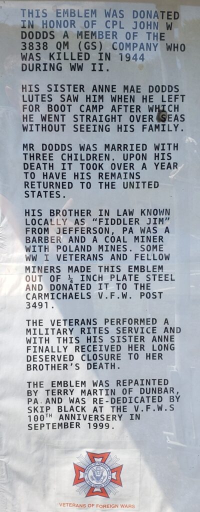 HONORARY EMBLEM WAR MEMORIAL PLAQUE