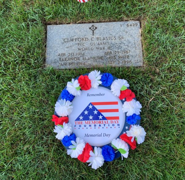 CLIFFORD C BLASIUS SR WAR MEMORIAL CEMETERY STONE