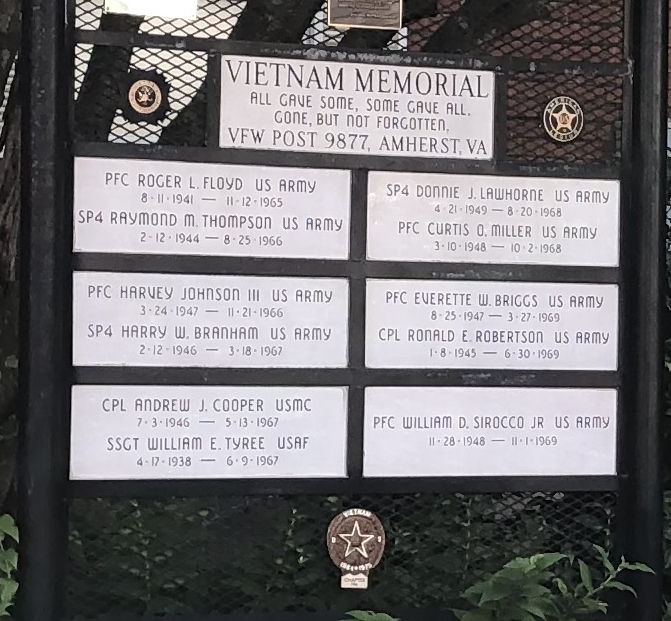 AMHERST COUNTY VIETNAM MEMORIAL