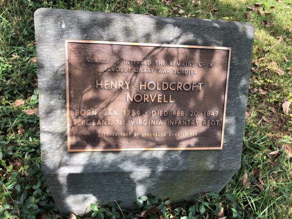 HENRY HOLDCROFT NORVELL REVOLUTIONARY WAR SOLDIER